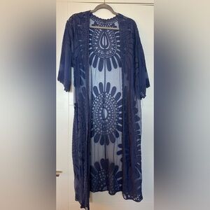 Dark periwinkle kimono